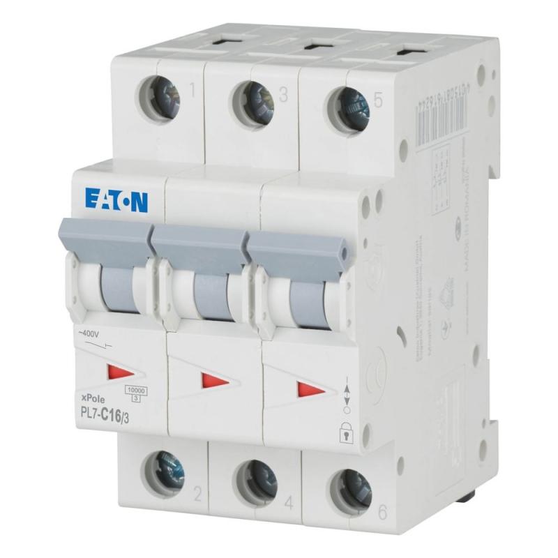 Miniatyrbrytare 3Poler C-Kurva 16A 10kA 230V IP20 Eaton