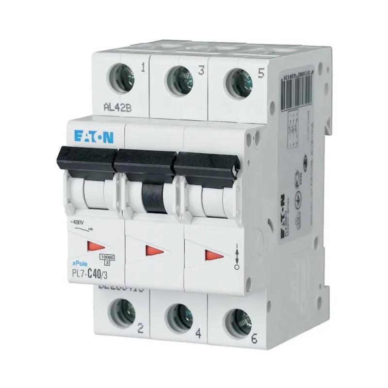 Miniatyrbrytare 3Poler C-Kurva 40A 10kA 400V IP20 Eaton