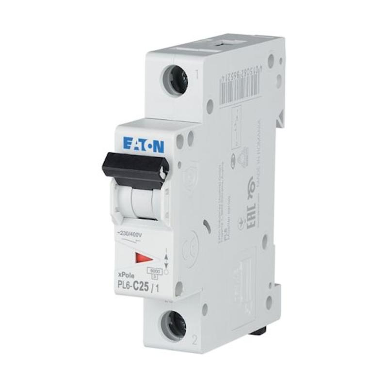 Miniatyrbrytare 1Pol C-Kurva 25A 6kA 230V IP20 Eaton