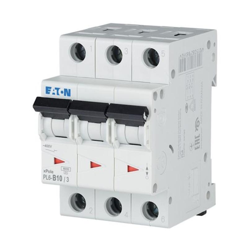 Miniatyrbrytare 3Poler B-Kurva 10A 400V IP20 Eaton