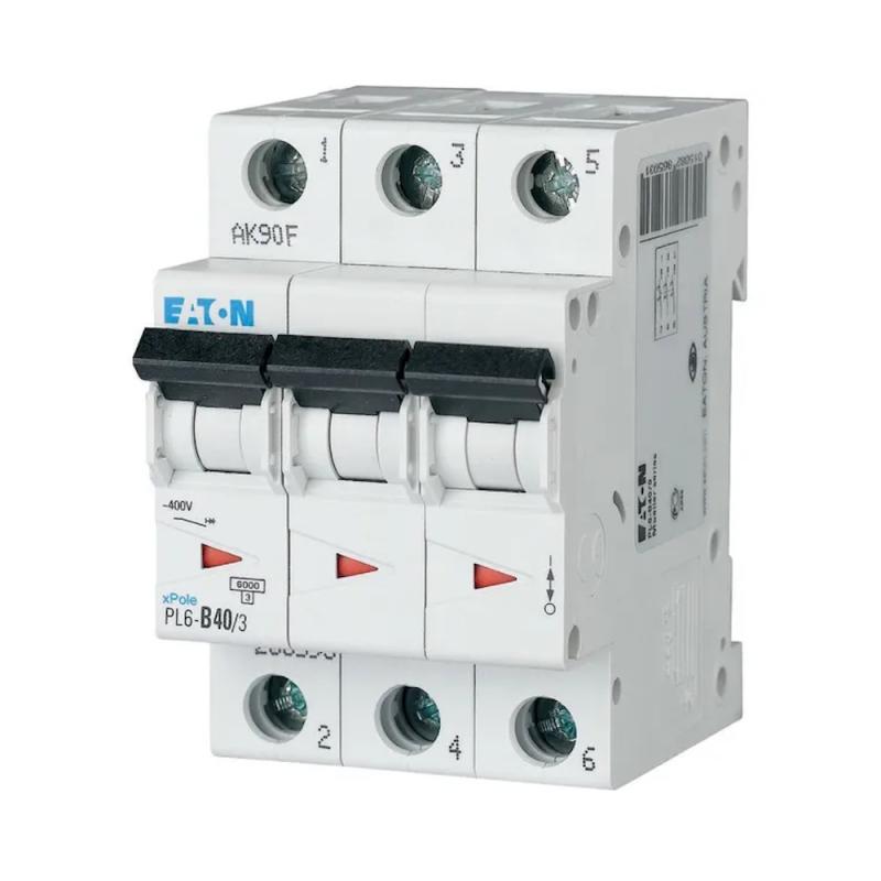 Miniatyrbrytare 3Poler B-Kurva 40A 6kA 400V IP20 Eaton