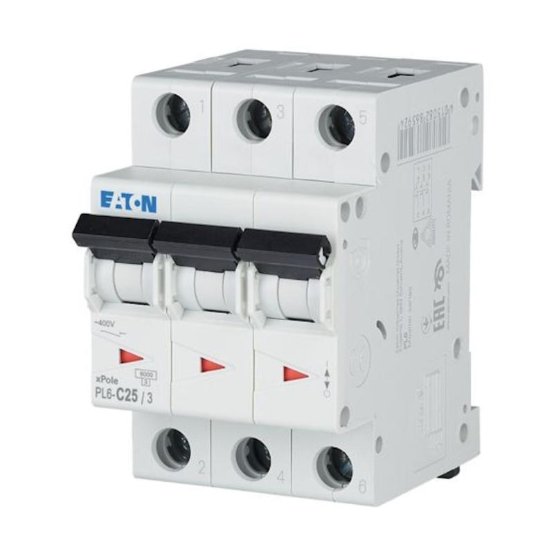 Miniatyrbrytare 3Poler C-Kurva 25A 400V IP20 Eaton