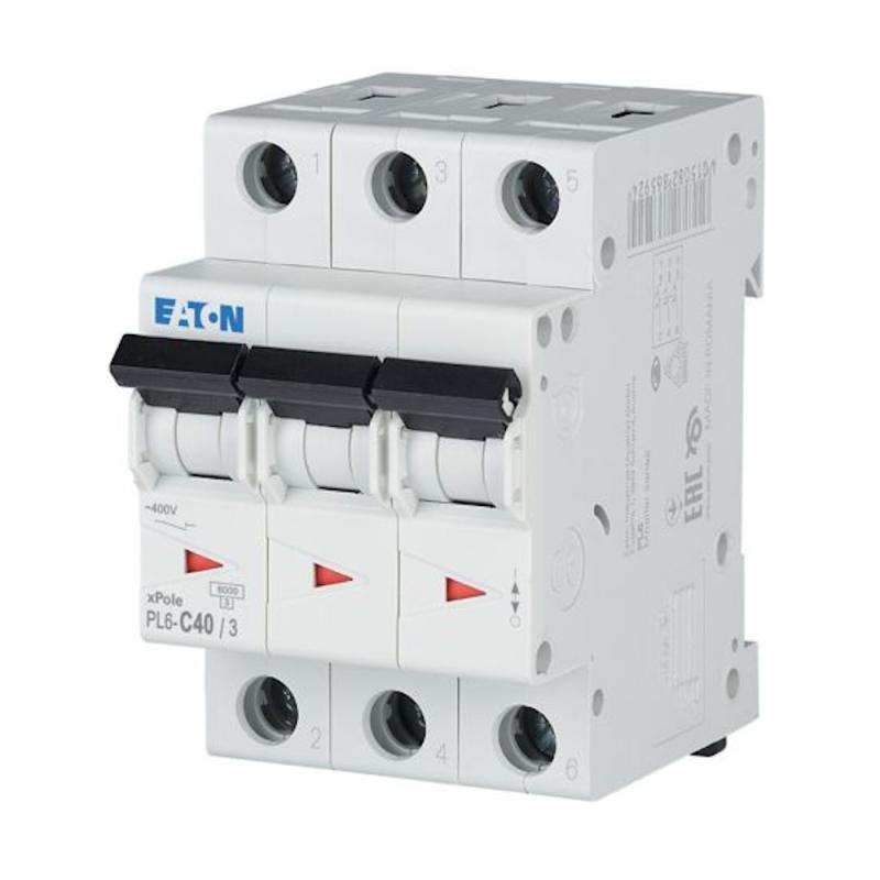 Miniatyrbrytare 3Poler C-Kurva 40A 6kA 400V IP20 Eaton