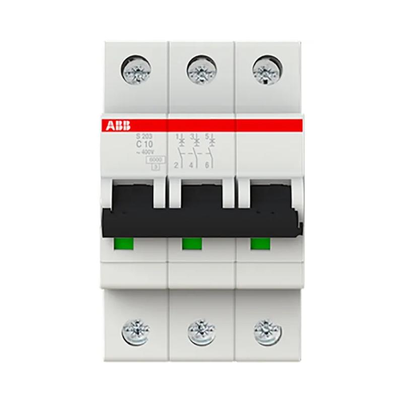 Miniatyrbrytare 3Poler C-Kurva 10A 6kA 400V ABB