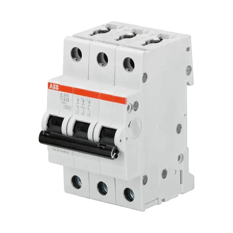 Miniatyrbrytare 3Poler D-Kurva 10A 6kA 400V IP20 ABB