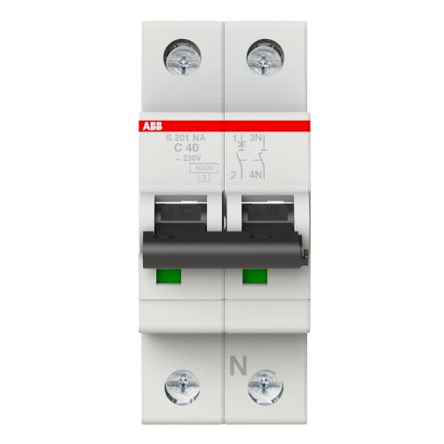 Miniature Circuit Breaker 1Pole+N C-Curve 40A 230V IP20 ABB