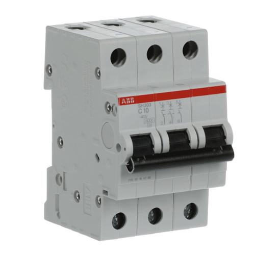Miniature Afbryder 3Polet C-kurve 10A 6kA 400V IP20 ABB