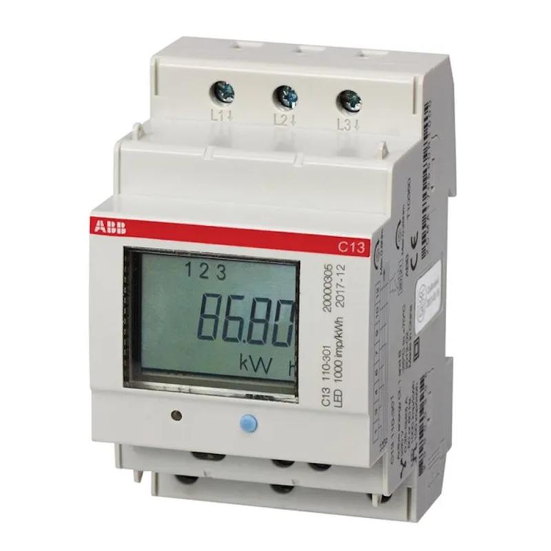 Energimätare 'Stål' Ingen 3-Fas 5A 230-240V IP20 ABB