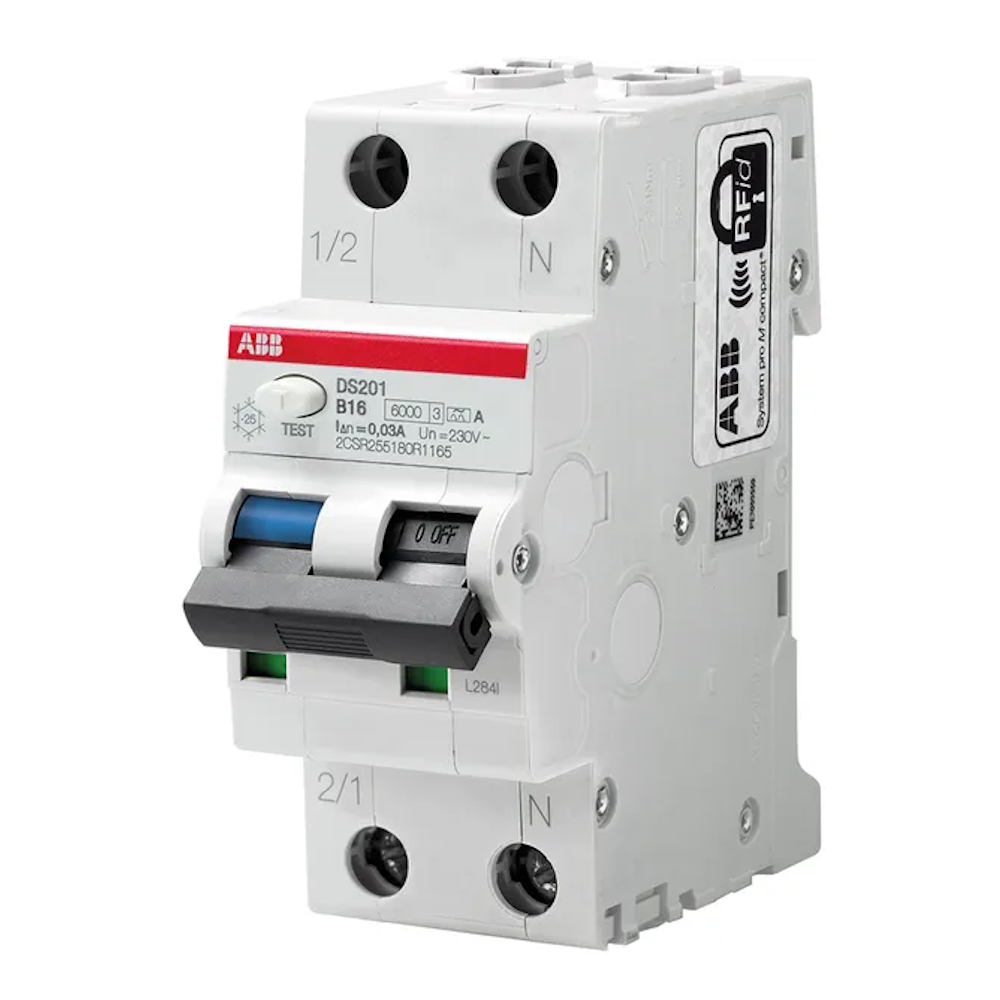 B16 Rcbo RCBO 2Poles B-Curve 16A A-Type 30mA 230V ABB
