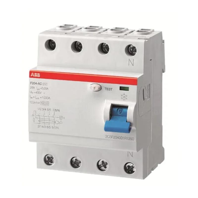 Restströmsbrytare 4Poler A- Typ 25A 400V 300mA ABB