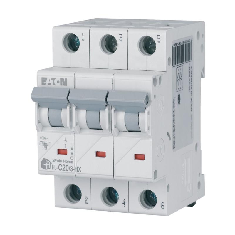 Miniatyrbrytare 3Poler C-Kurva 20A 6kA 230V IP20 Eaton