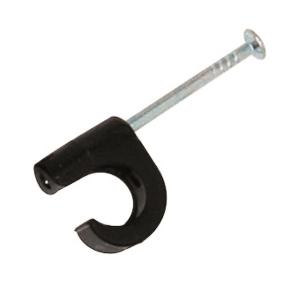 Cable Clip, For Cable 5-7mm, 20mm, Black, 100pcs, Malmbergs 1500712