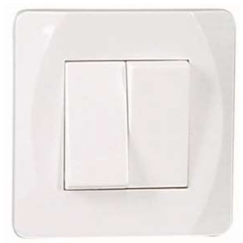 Switch Nova, White, Double Step/Crown, Screwless 250V, Malmbergs 1890426
