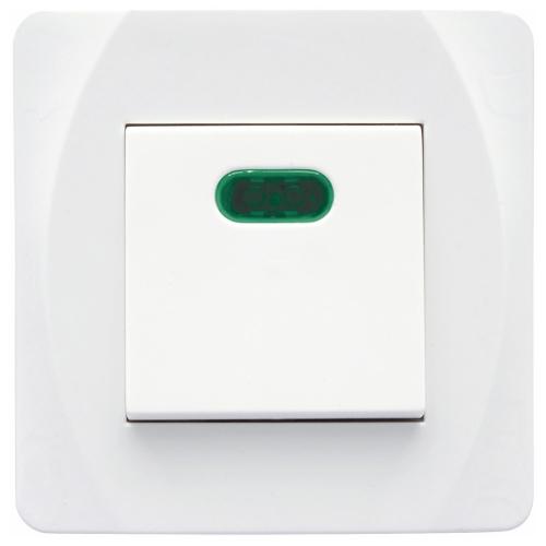 Kontakt Nova, Hvid, 2-Polet Med Glødelampe, 250V, Malmbergs 1890466