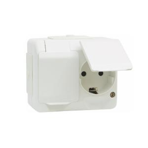 Encased Wall Socket, 2 Way, IP44, Malmbergs 1893208