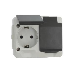 Encapsulated Wall Socket Nordic, IP44, Malmbergs 1893308