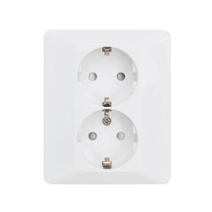 Wall Socket Delta Recessed 2 Way With Earth, Malmbergs 1893400