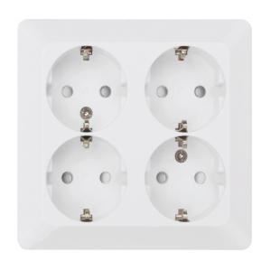 Delta Wall Socket, 4-Way, External, Ral, Malmbergs 1893412