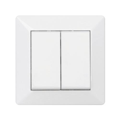 Delta Switch, Uden Glødelampe, Dobbelt Push, Ral 9001, Malmbergs 1893430