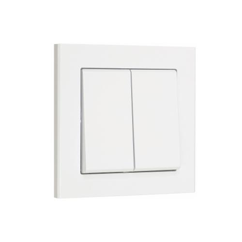 Strömbrytare Optima Dubbeltryck Vit Snabbkoppl, Malmbergs 1894410