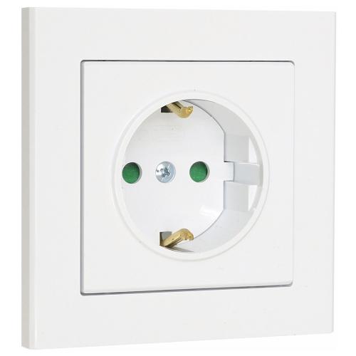 Vægstikkontakt, Optima, Hurtig, Signal Hvid, Malmbergs 1894421