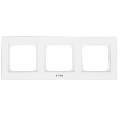 Kombinationsramme Optima, 3-rums, Med tekst: IP44, Malmbergs 1894432