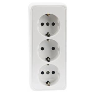 Wall socket Gamma, Surface mounted 3-Way With Ground, Malmbergs 18947458