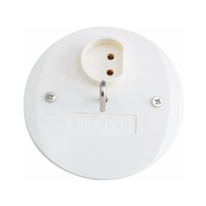 Ceiling Box Cover With Lamp Socket, Nova, 2-Pol, White, Malmbergs 18956248