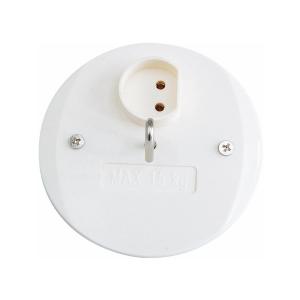 Ceiling Box Cover With Lamp Socket, Nova, 2-Pol, White, Malmbergs 1895624