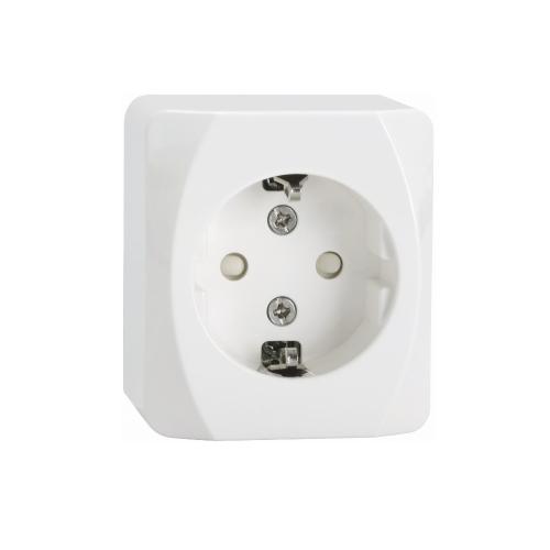 Vägguttag Nova 1 Vägs, Jordat, Malmbergs 1896806