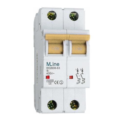 Automatsikring Mline 13A, 2 Polet, B-type, Malmbergs 2149012