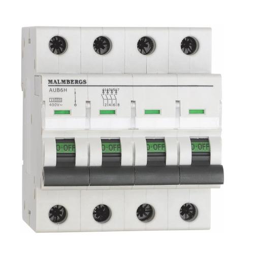 Dværgafbryder 50A, 4Polet, C-Type, Malmbergs 2149272