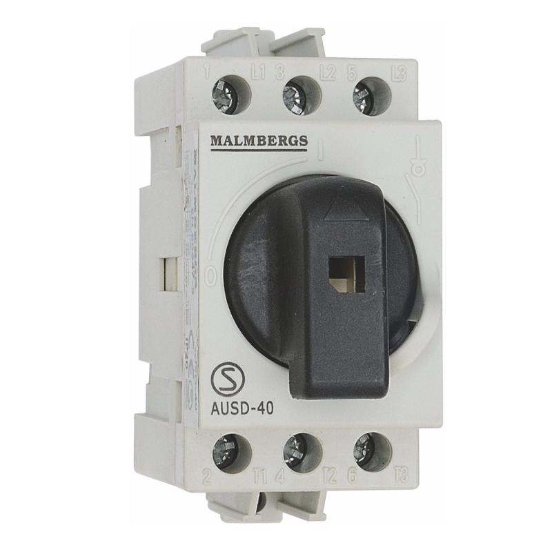 Huvudbrytare 2-Moduler 3-Poler 40A 415V Malmbergs 2149325