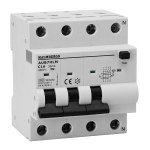 Personal Protection Switch, A-Type, 3P+N, 4 Modules, C16A, 30mA, Malmbergs 2160538