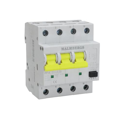 Jordfejlafbryder A-Type, 3P+N, C25A, 30mA, Malmbergs 2160561