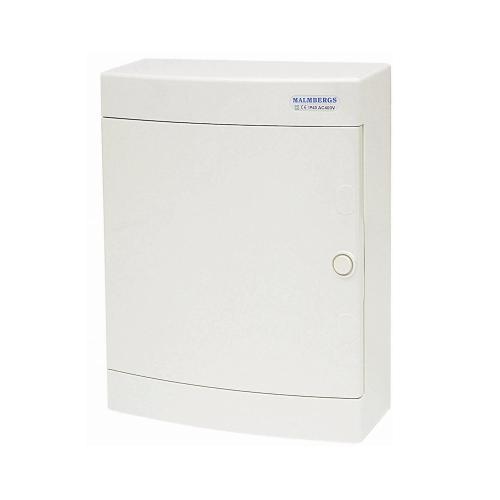 Standard Enclosure, ABS-Plastic, 24 Modules, IP40, White, Malmbergs 2291733