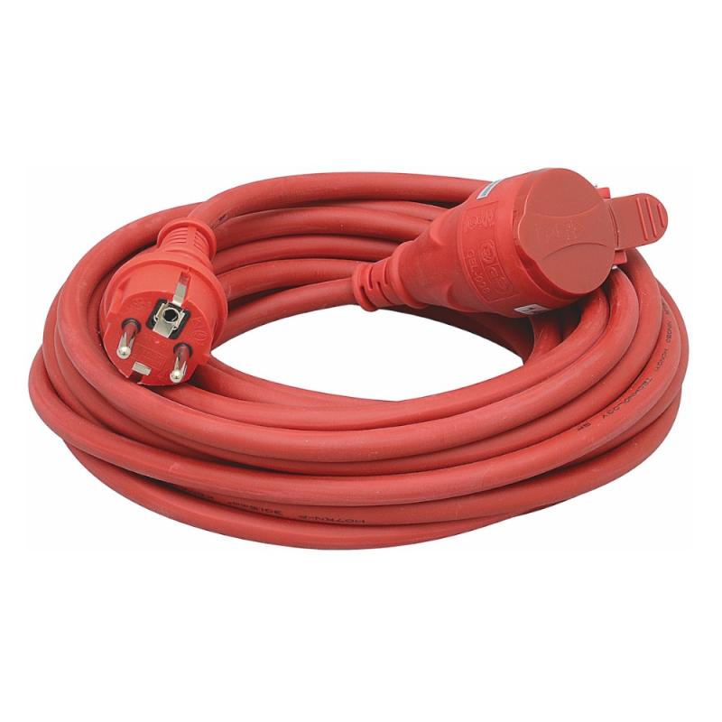 Skarvkabel 1-Fas 20m 3G2,5mm² IP44 Röd Bygg-Ström 2405645