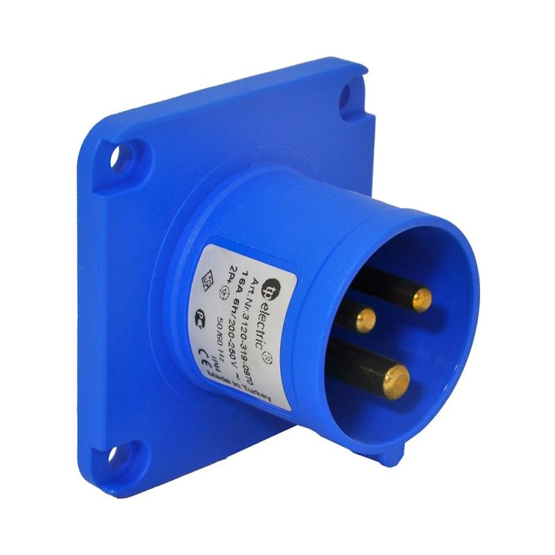 Panelintag Infällt Rakt 32A, 6H, 230V, IP44, TP Electric 2426049
