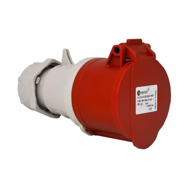 Skarvuttag, 3P+Jord, 16A, 6H, 400V, TP Electric 2426061