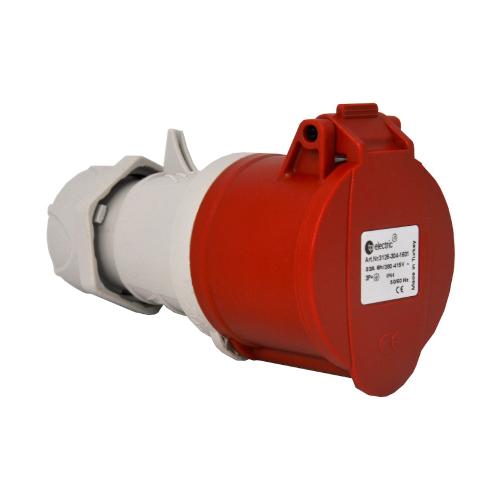 Stikkontakt, 3P+Jord, 16A, 6H, 400V, TP Electric 2426061