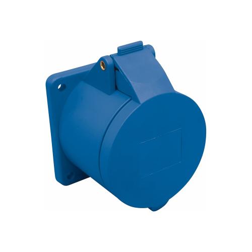 Panel Socket, Recessed, Straight, 16A, 3P+J, 230V, IP44, Malmbergs 2426078