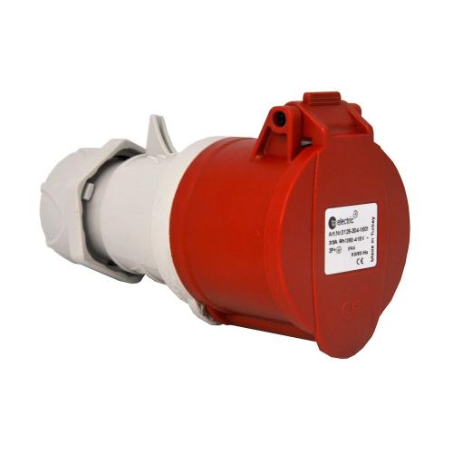 Joint Socket, 32A, 3P+Earth, 6H, 400V, IP44, TP Electric 2426101