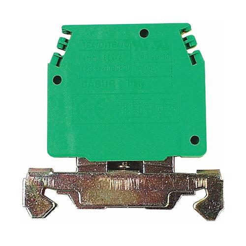 Jordklemme TE6/O, 6.0mm², Gul/Grøn, Malmbergs 2929422