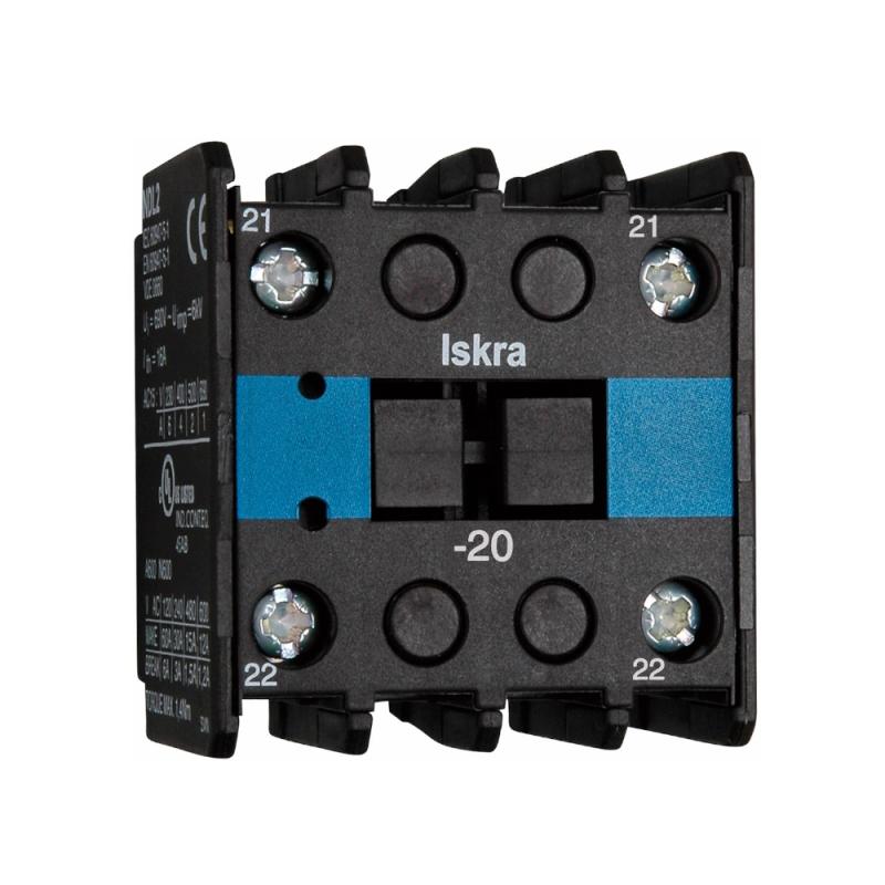 Hjälpkontaktblock Topp, 2sl, Iskra 3205891