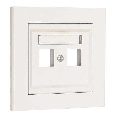 Centrumplatta Keystone Rak 2 Vägs, Signalvit, Malmbergs 5118832