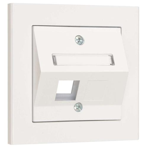 Centrumplatta Keystone Vinklad 1 Vägs, Signalvit, Malmbergs 5118833