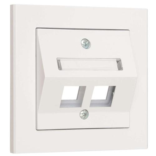 Centrumplatta Keystone Vinklad 2 Vägs, Signalvit, Malmbergs 5118834