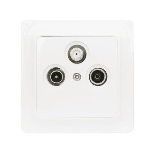 Antennuttag Sat,TV,Radio, Gräddvit, Malmbergs 6070099