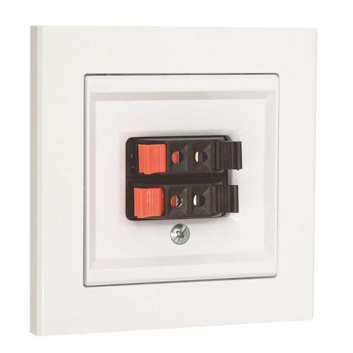 Högtalaruttag Optima 2 Vägs, Signalvit, Malmbergs 6221027