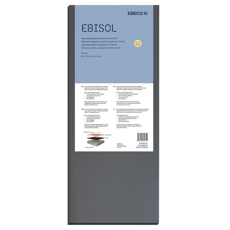 ​Isolerskiva Ebisol, 3mm, 6m², Ebeco 8960170
